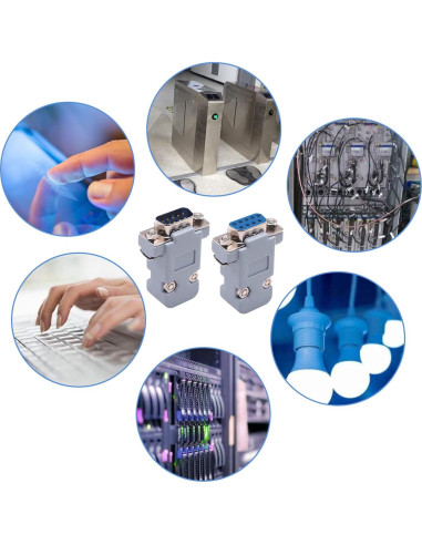 Kit de Adaptadores DB9 Tnuocke 18 Piezas Conectores Macho/Hembra