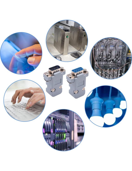 Kit de Adaptadores DB9 Tnuocke 18 Piezas Conectores Macho/Hembra