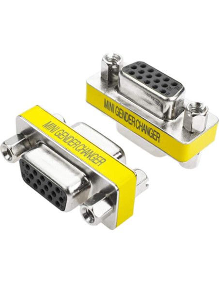 Acoplador VGA Femenino a Femenino 15 Pines 5 Pack AYECEHI