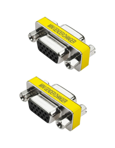 Acoplador VGA Femenino a Femenino 15 Pines 5 Pack AYECEHI