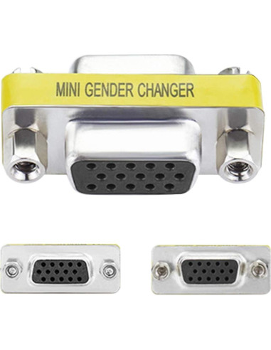 Acoplador VGA Femenino a Femenino 15 Pines 5 Pack AYECEHI