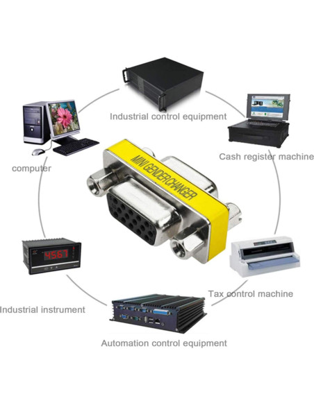 Acoplador VGA Femenino a Femenino 15 Pines 5 Pack AYECEHI