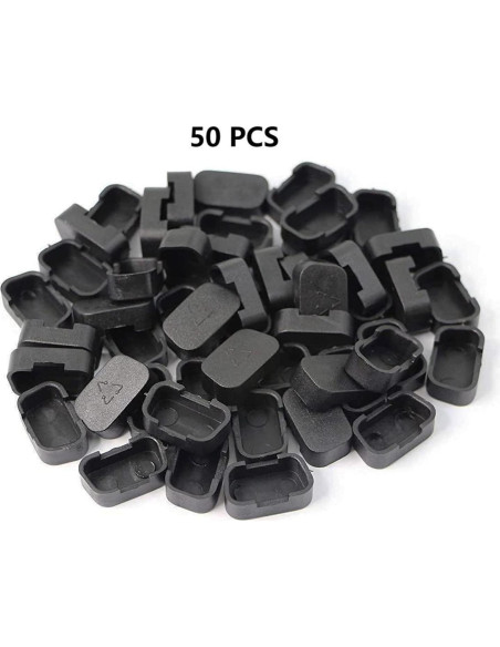 Tapa Antipolvo VGA SHANFEILU 50 Piezas 17mm x 9mm Negro