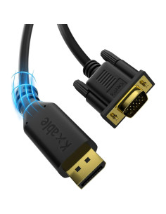 Cable DisplayPort a VGA Kxable 10.67 m 1080P HD Negro 2