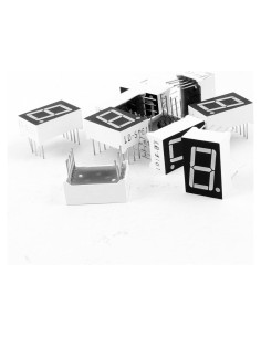 Tubo Digital LED Rojo uxcell 10 Pcs 1 Bit 7 Segmentos 10 Pines