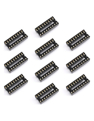 10 Pcs Zócalo DIP 18 Patas JESSINIE 2.54mm IC Circuito