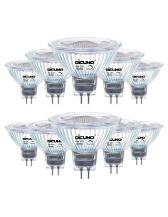 Bombilla LED DiCUNO MR16 regulable 6W 6000K GU5.3 Paquete de 10