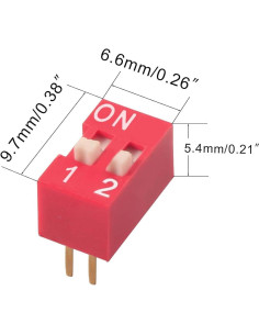 20 Interruptores Dip Deslizantes 2 Pines Juasky 2.54mm PCB 2