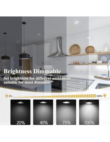 Bombilla LED DiCUNO MR16 regulable 6W 6000K GU5.3 Paquete de 10