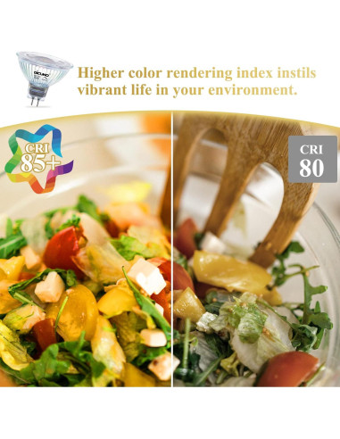 Bombilla LED DiCUNO MR16 regulable 6W 6000K GU5.3 Paquete de 10