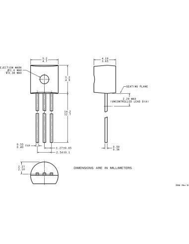 5 Sensores de Temperatura LM35DZ Bridgold - Precisión -55 a +150C