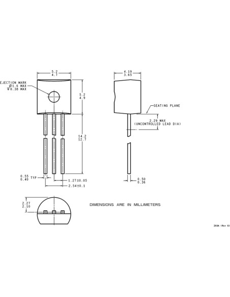 5 Sensores de Temperatura LM35DZ Bridgold - Precisión -55 a +150C