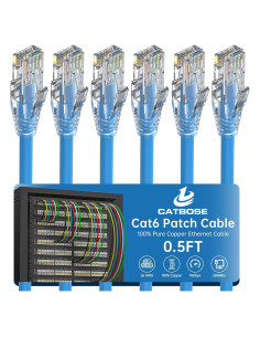 Cable de Parche Cat6 CatBose 0.15m Azul RJ45 Alta Velocidad