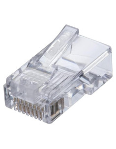 Conector Modular RJ-45 8P8C Feed-Thru Ideal 85-370 CAT5e 25 Unidades