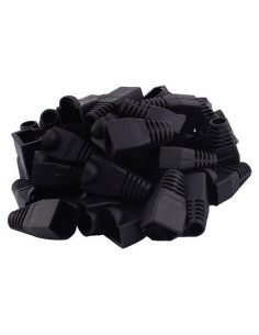 Cubiertas de botas RJ45 Copapa 100PCS Plástico Negro