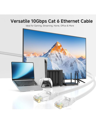 Cable Ethernet Cat 6 10Gbps Cable Matters 9.14m Blanco