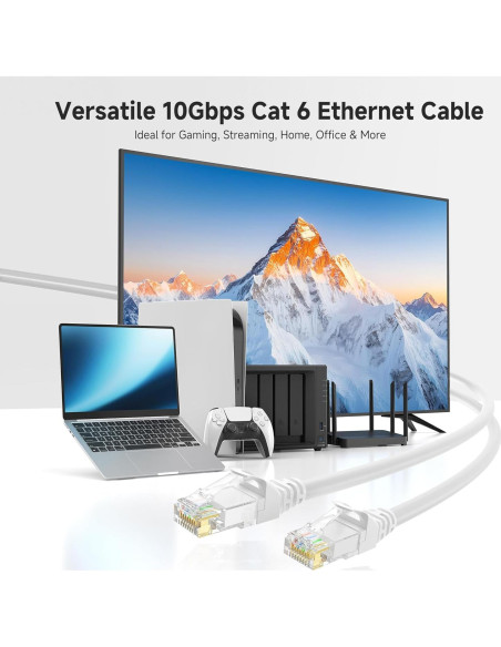 Cable Ethernet Cat 6 10Gbps Cable Matters 9.14m Blanco