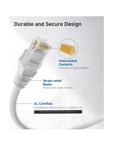 Cable Ethernet Cat 6 10Gbps Cable Matters 9.14m Blanco