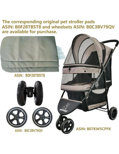 Carrito de Paseo ROODO Escort 3 Ruedas para Mascotas Gris