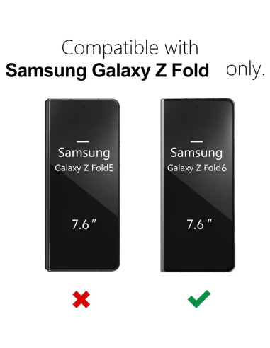 Funda de Silicona Líquida oakxco para Samsung Galaxy Z Fold 6 - Amarillo Neón