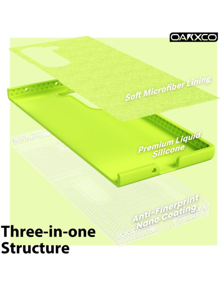 Funda de Silicona Líquida oakxco para Samsung Galaxy Z Fold 6 - Amarillo Neón