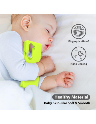 Funda de Silicona Líquida oakxco para Samsung Galaxy Z Fold 6 - Amarillo Neón