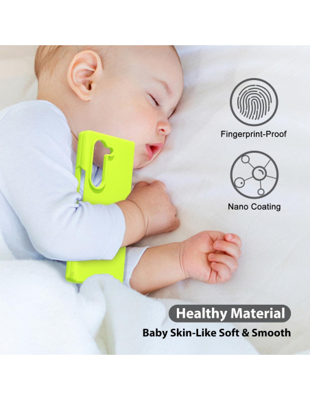 Funda de Silicona Líquida oakxco para Samsung Galaxy Z Fold 6 - Amarillo Neón