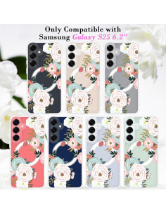 Funda Floral Transparente Tcaraersing para Samsung Galaxy S25 2