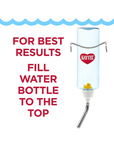 Botella de Agua Kaytee Clear View 0.95 L para Conejos y Cobayas