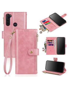 Funda Antsturdy para Motorola Moto G Stylus 2020 Oro Rosa con Soporte y Bloqueo RFID