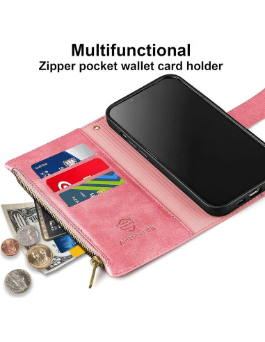 Funda Antsturdy para Motorola Moto G Stylus 2020 Oro Rosa con Soporte y Bloqueo RFID