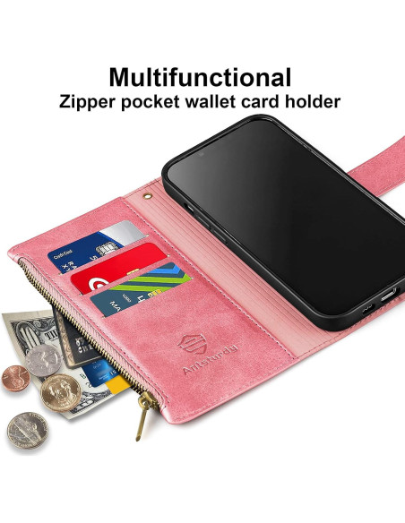 Funda Antsturdy para Motorola Moto G Stylus 2020 Oro Rosa con Soporte y Bloqueo RFID