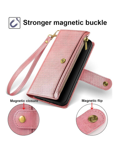 Funda Antsturdy para Motorola Moto G Stylus 2020 Oro Rosa con Soporte y Bloqueo RFID