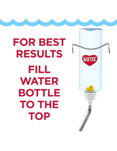 Botella de Agua Kaytee Clear View 0.95 L para Conejos y Cobayas