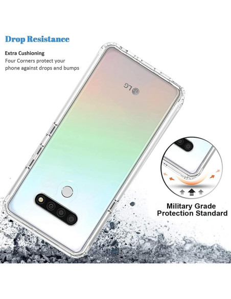 Funda Transparente para LG Stylo 6 - Tothedu, Resistente a Golpes Funda Transparente para LG Stylo 6 - Tothedu, Resistente a Golpes