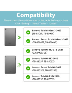 Funda Dura Slim ProCase para Lenovo Tab M8 8" 2022/2021 - Negro 2