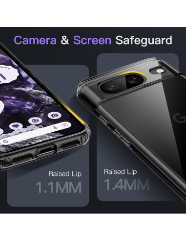 Funda JETech para Google Pixel 8 15.5cm Obsidiana a Prueba de Golpes