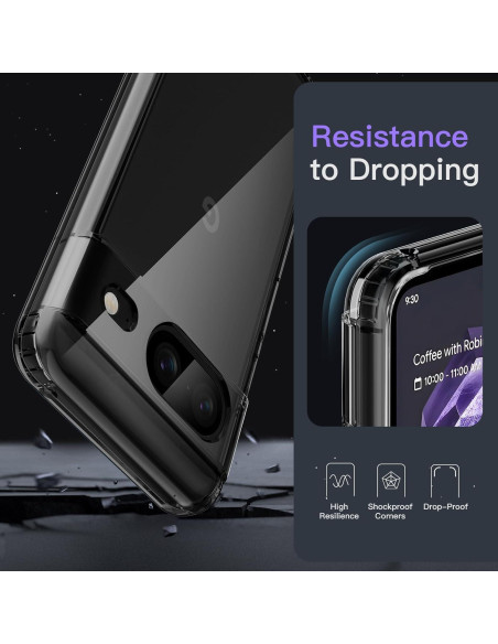 Funda JETech para Google Pixel 8 15.5cm Obsidiana a Prueba de Golpes