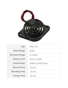 Zumbador Electrónico Activo WEICHUANGJING SFM-27-W 90dB 3PCS 2