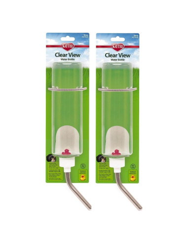 Botella de Agua Clara Kaytee para Pequeños Animales 0.47L - 2 Unidades