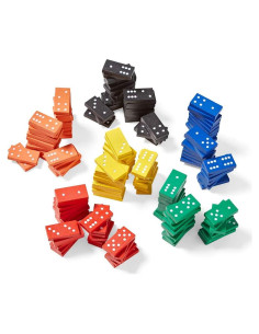 Juego de Dominó de Madera hand2mind - 6 Juegos de 28 Piezas