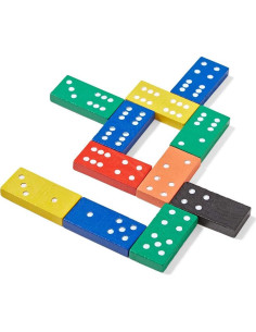 Juego de Dominó de Madera hand2mind - 6 Juegos de 28 Piezas 2