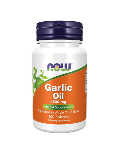 Suplemento NOW Foods Aceite de Ajo 1500 mg 100 Gelatinas