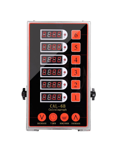 Temporizador Digital de Cocina Genérico 6 Canales Acero Inoxidable