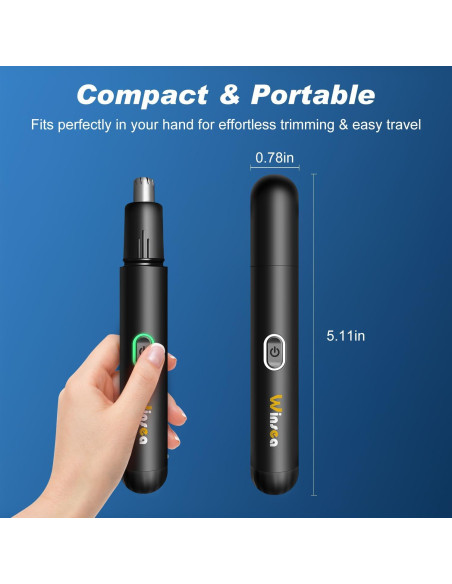 Recortador de Vello Nasal Winsea - Eléctrico 360 Impermeable