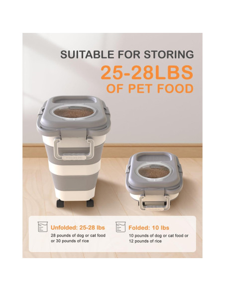 Contenedor de Almacenamiento de Comida para Perros DDMOMMY 12.7 kg