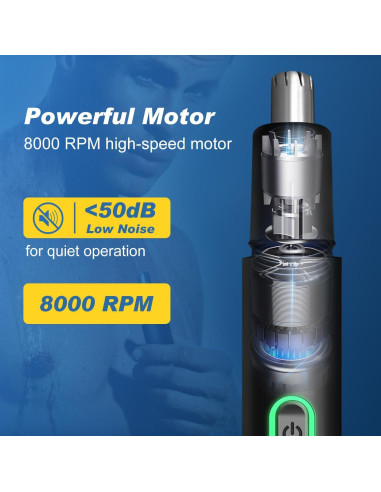 Recortador de Vello Nasal Winsea - Eléctrico 360 Impermeable