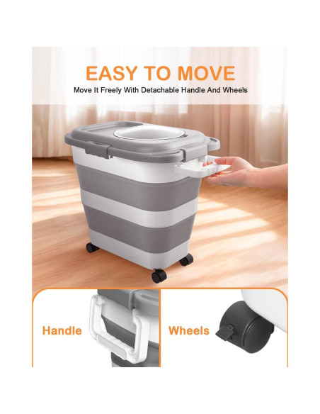 Contenedor de Almacenamiento de Comida para Perros DDMOMMY 12.7 kg