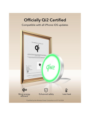 Cargador Inalámbrico ESR MagSafe 15W con Soporte Blanco