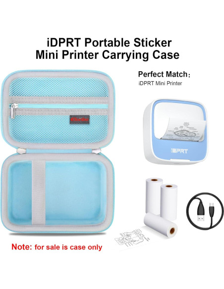 Funda de Transporte Elonbo para Impresora Mini iDPRT Azul
